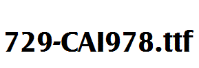fonts 729-CAI978.ttf