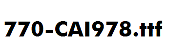 fonts 770-CAI978.ttf