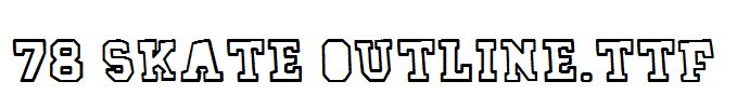 fonts 78-skate-outline.ttf