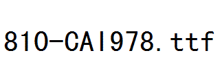 fonts 810-CAI978.ttf