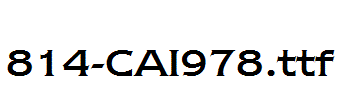 fonts 814-CAI978.ttf