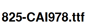 fonts 825-CAI978.ttf