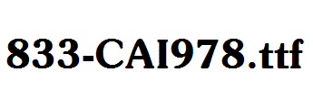 fonts 833-CAI978.ttf