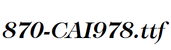 fonts 870-CAI978.ttf