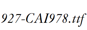 fonts 927-CAI978.ttf