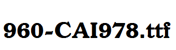 fonts 960-CAI978.ttf