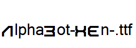 fonts AlphaBot-Xen-.ttf