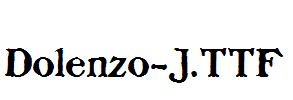 fonts Dolenzo-J.ttf