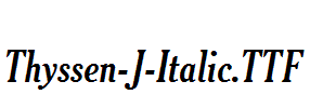 fonts Thyssen-J-Italic.ttf