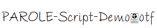 PAROLE-Script-Demo.otf