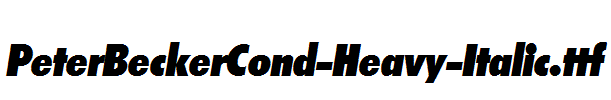 PeterBeckerCond-Heavy-Italic.ttf