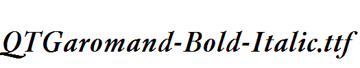 QTGaromand-Bold-Italic.ttf