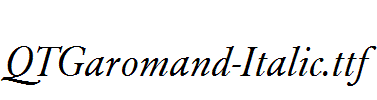 QTGaromand-Italic.ttf