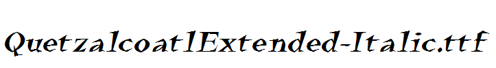 QuetzalcoatlExtended-Italic.ttf