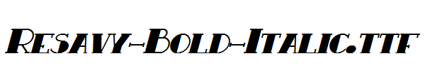 Resavy-Bold-Italic.otf