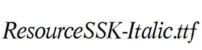 ResourceSSK-Italic.ttf