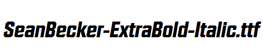 SeanBecker-ExtraBold-Italic.ttf