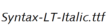 Syntax-LT-Italic.ttf