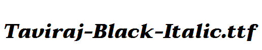 Taviraj-Black-Italic.ttf