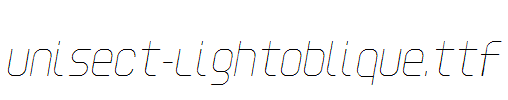 Unisect-LightOblique.ttf
