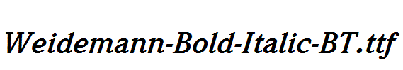 Weidemann-Bold-Italic-BT.ttf