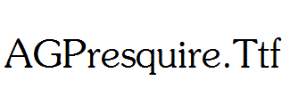 AGPresquire.Ttf