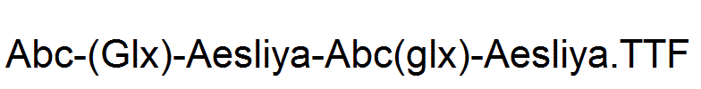 Abc-(Glx)-Aesliya-Abc(glx)-Aesliya.TTF