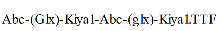 Abc-(Glx)-Kiya1-Abc-(glx)-Kiya1.TTF