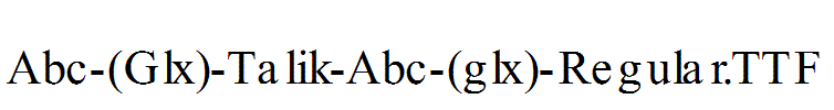 Abc-(Glx)-Talik-Abc-(glx)-Regular.TTF