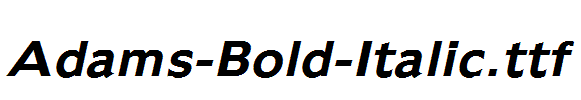 Adams-Bold-Italic.ttf