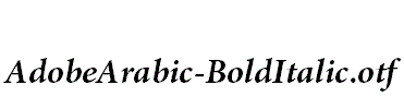 AdobeArabic-BoldItalic.otf