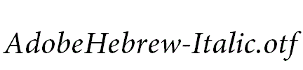 AdobeHebrew-Italic.otf