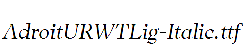 AdroitURWTLig-Italic.ttf