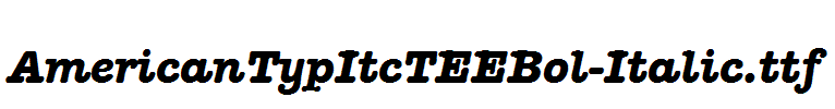 AmericanTypItcTEEBol-Italic.ttf