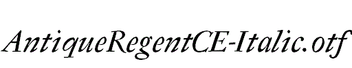 AntiqueRegentCE-Italic.otf