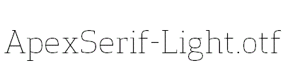 ApexSerif-Light.otf