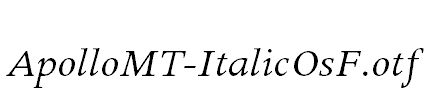 ApolloMT-ItalicOsF.otf