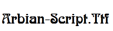 Arbian-Script.Ttf