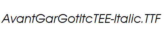 AvantGarGotItcTEE-Italic.TTF