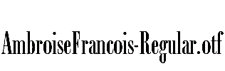 AmbroiseFrancois-Regular.otf