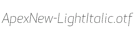 ApexNew-LightItalic.otf