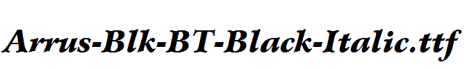Arrus-Blk-BT-Black-Italic.ttf