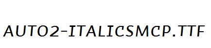 Auto2-ItalicSmCp.ttf