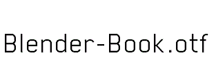 Blender-Book.otf