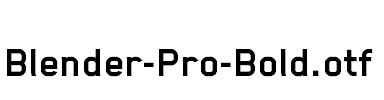 Blender Pro Font Familyrar