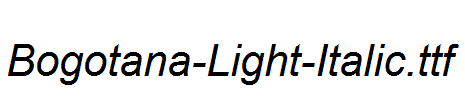 Bogotana-Light-Italic.ttf