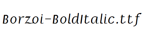Borzoi-BoldItalic.ttf