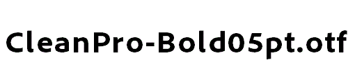 CleanPro-Bold05pt.otf
