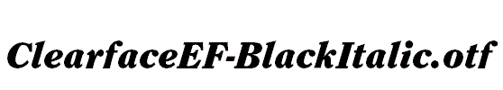 ClearfaceEF-BlackItalic.otf
