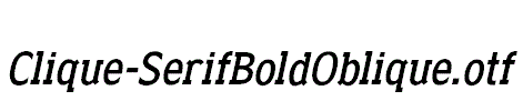 Clique-SerifBoldOblique.otf